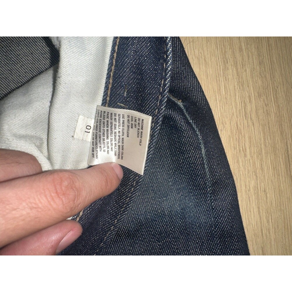Uniqlo Slim Straight Stretch Selvedge Jeans Dark Wash 436848 36x27 - Picture 6 of 10